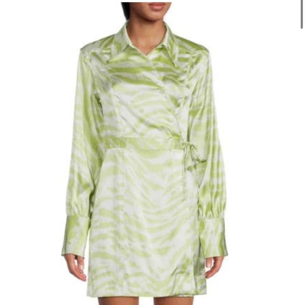 Silk Ganni wrap dress size 4-8